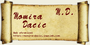Momira Dačić vizit kartica